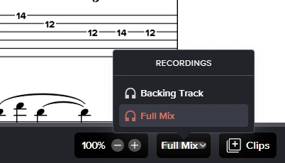 Αλλαγή audio track μέσω dropdown στο Soundslice